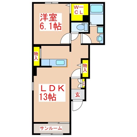 ベルヒルズⅠの物件間取画像